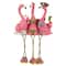 9" Three Amigos Beach Flamingos Outdoor Garden Statue
